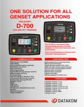 D-700 Advanced Genset Synchronization Controller