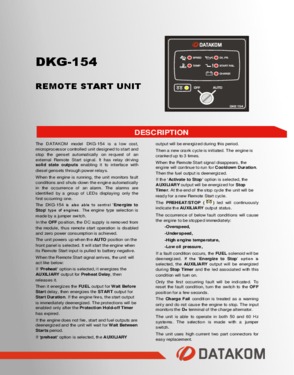 DKG 154 Remote Start Unit