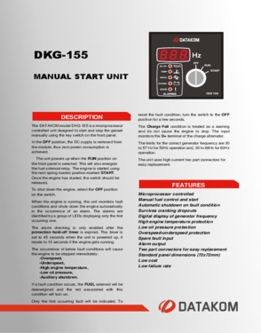 DKG 155 Manual Start Unit