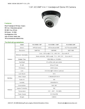 Wholesale Price Metal  AHD/CVI/TVI/CVBS 1.0MP Low illumination Camera