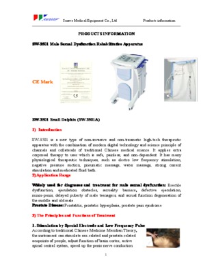 Male sexual dysfunction diagnostic and therapeutic apparatus series