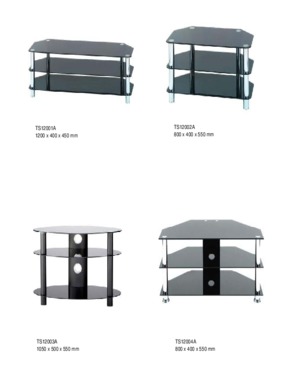 modern design tempered glass lcd tv stand