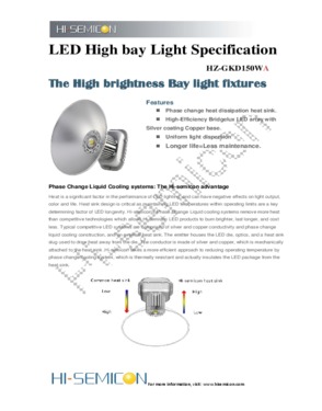 High Bay Light Industrial Light 150w (HZ-GKD150WA)