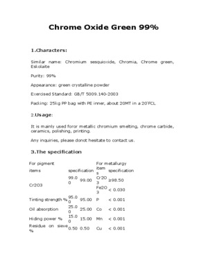 Chromium Oxide