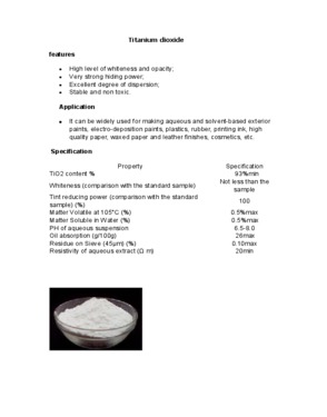 High Quality Titanium Dioxide