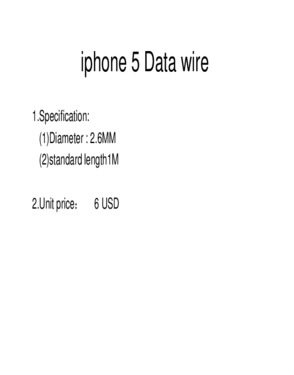 Iphone5 data wire