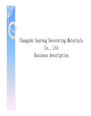 Changshu Sanrong Decorating Material Co., Ltd