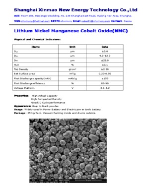 Lithium Nickel Manganese Cobalt Oxide