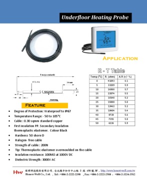 Underfloor Heating Probe NTC Sensor 