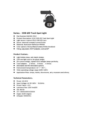 Led Track Spot Light