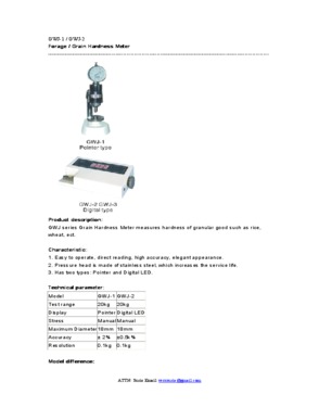 Grain Hardness Tester