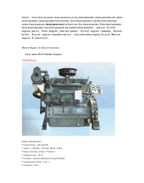 Diesel Generator Sets Marine Engines 50KW 