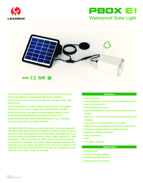 1w Portable Solar Home Lighting System