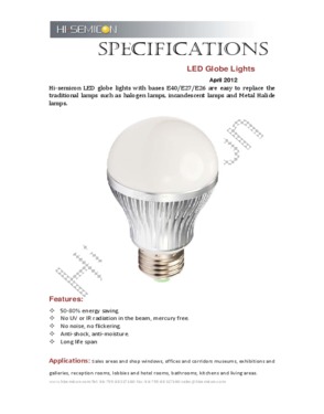 12W LED Globe Light Bulbs