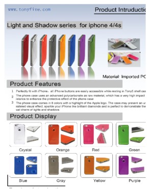 PC phone case for iphone4/4S