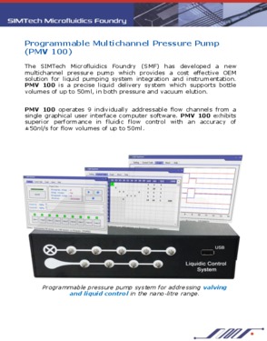 Programmable Multichannel Pressure Pump (PMV 100)