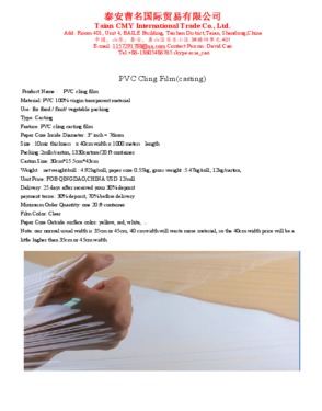 PVC cling shrink film(casting)