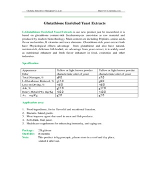 Glutathione Enriched Yeast Extract