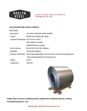 Galvalume steel coil & sheets