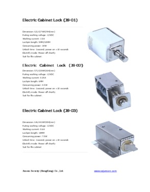 Electric Cabinet/Drawer Lock with Low Power Consumption