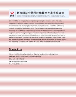 Beijing Tongyizhong Specialty Fiber Technology  and Development Co., Ltd