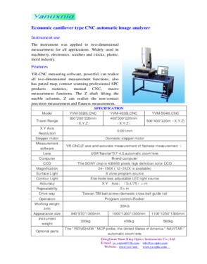 Economic cantilever type CNC automatic image analyzer