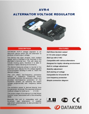 AVR-4 Alternator Voltage Regulator