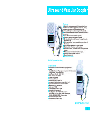 CE ISO Approved, handhold, pc software, white, built in printer bidireccional Ultrasound Vascular Dopple r bestman BV-520P