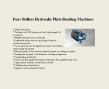 Four Rollers Hydraulic Plate Bending Machines