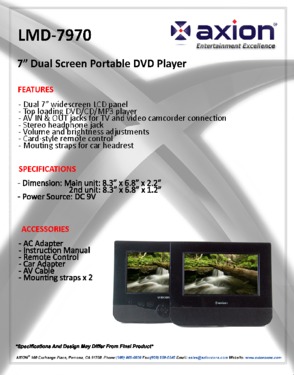 Portable Twin 7-inch Screen DVD Player