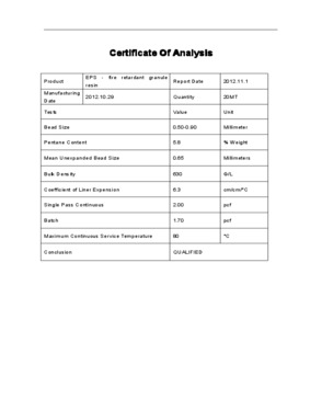 EPS(Expandable Polystyrene) Fire Retardant