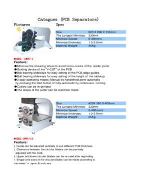 ChuangWei PCB Separator Electronic Equipment Manufactory