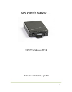 Real-time GPS Tracker MT01 Immobilization Function