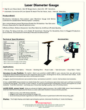 Laser diameter gauge (upto 35 Mm)