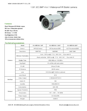 Hot Selling  AHD/CVI/TVI/CVBS 4in1 960P Bullet Camera