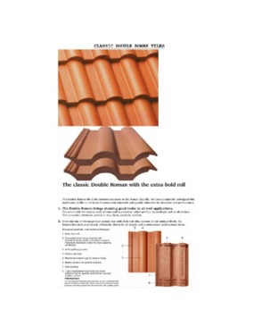 DOUBLE ROMAN ROOF TILES / CONCRETE ROOF TILES / MARLEYS ROOF TILES 