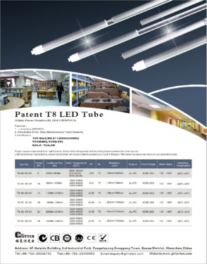 Patented T8 LED tube