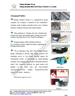 Beijing Sunshine Metal And Paper Products Co., Ltd