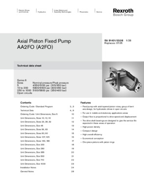 Axial piston pumps Fixed pumps