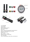 Rechargeable CREE red,green ,white led coon hunting light