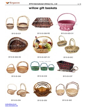 lotus type willow flower baskets with handle BYS-GI-090