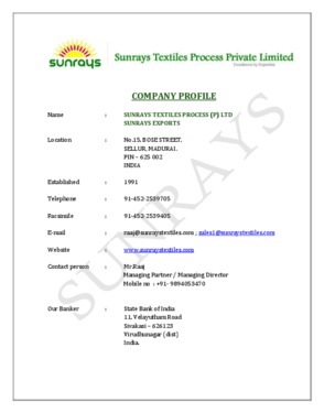 Sunrays Textiles Process Pvt Ltd