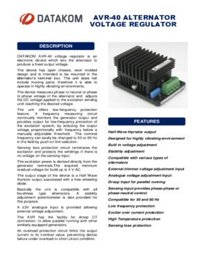 AVR-40 Alternator Voltage Regulator