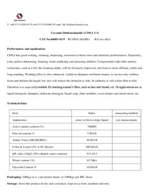 Coconut Diethanolamide (CDEA 1:1)