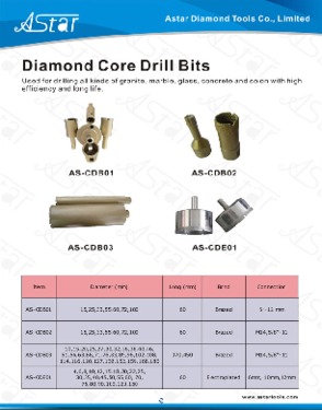Diamond Brazed Core Drill Bits
