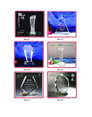 Kinds of customized Crystal Award