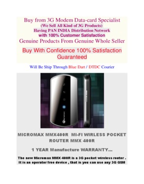 MICROMAX MMX400R 3G usb modem WiFi Wireless 7.2Mbps Mifi Pocket Router