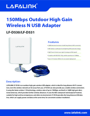 150Mbps Outdoor High Power Wireless USB Adapter with 14dBi antenna