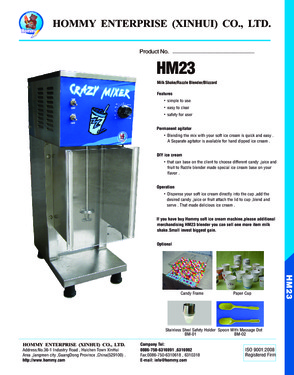 HM22 milk shake blender(smoothie)