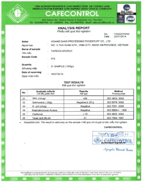 Hoang Dang Processing Foodstuff Limited Company.